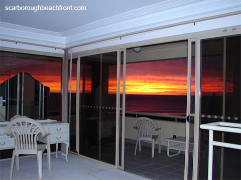 sunset hotel room