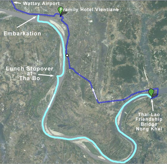 mekong river map. Mekong River Cruise Laos Asia