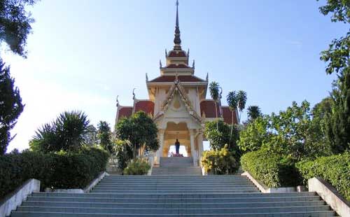 Buddhist temple near Mekong River