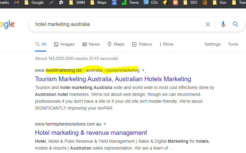 hotel marketing Australia.