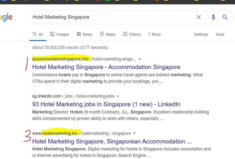 Hotel marketing Singapore